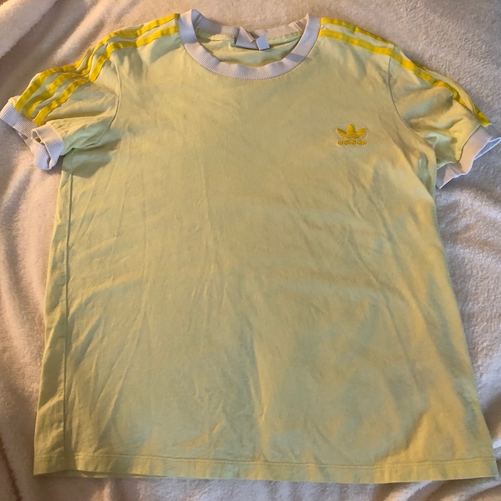 yellow adidas tshirt. never worn